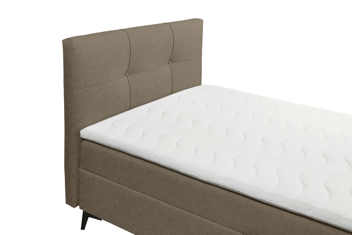 BOXBETT 120/200 cm  in Braun  - Braun, Basics, Holzwerkstoff/Textil (120/200cm) - Xora