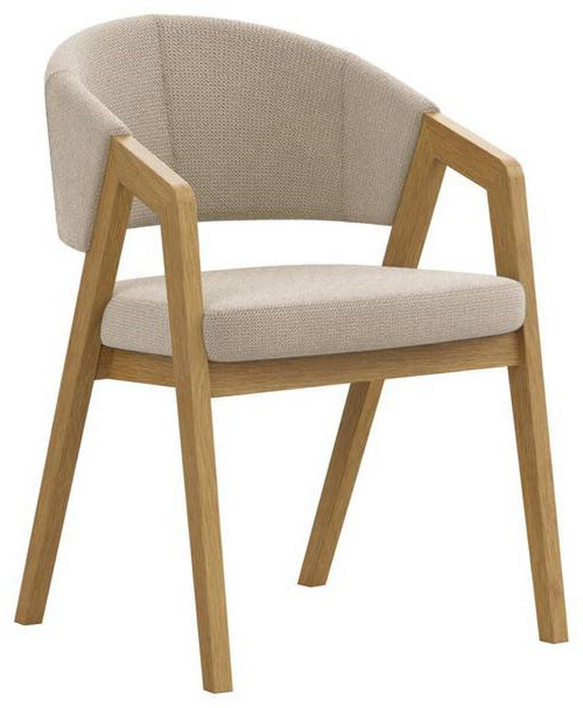 ARMLEHNSTUHL  in Mikrofaser  - Eichefarben/Naturfarben, KONVENTIONELL, Holz/Textil (59/96/60cm) - Carryhome