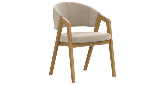 ARMLEHNSTUHL  in Mikrofaser  - Eichefarben/Naturfarben, KONVENTIONELL, Holz/Textil (59/96/60cm) - Carryhome