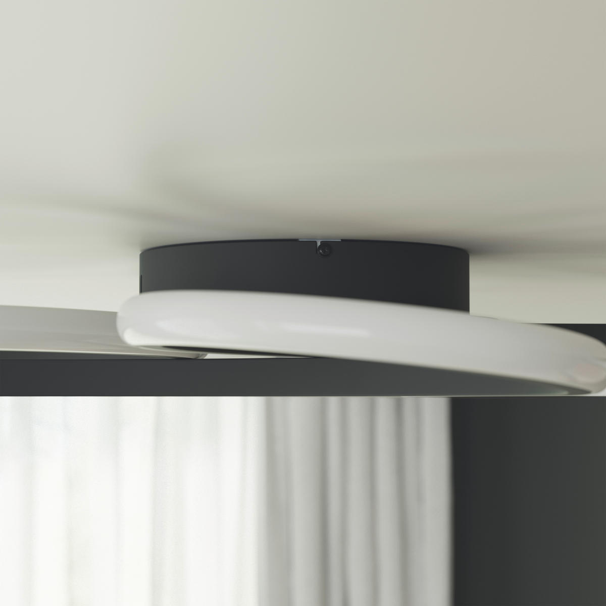 LED SVJETILJKA STROPNA Matar  - crna, Design, metal/plastika (70/10cm) - Novel