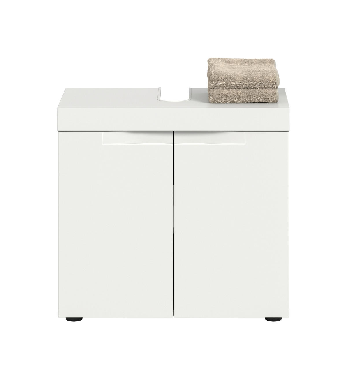 WASCHBECKENUNTERSCHRANK 60/56/34 cm  - Schwarz/Weiß, Trend, Holzwerkstoff/Kunststoff (60/56/34cm) - MID.YOU