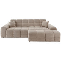 ECKSOFA in Bouclé Beige  - Beige/Schwarz, Modern, Kunststoff/Textil (301/152cm) - Livetastic