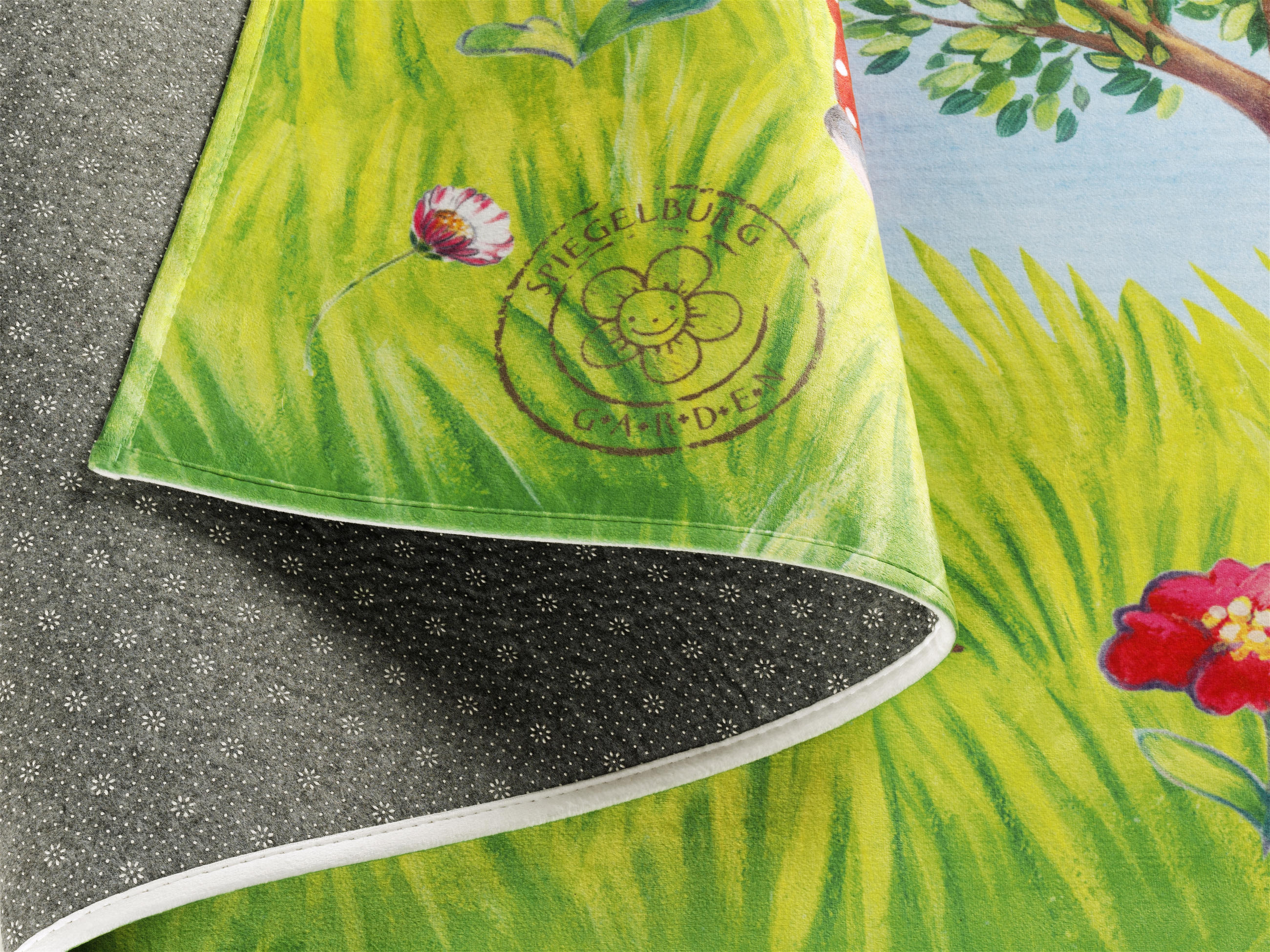 KINDERTEPPICH 140/200 cm Spiegelburg G.A.R.D.E.N - Blau/Hellgrün, Trend, Kunststoff/Textil (140/200cm)