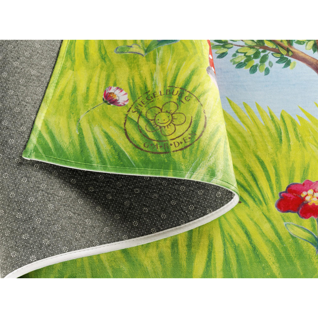 Thumbnail - Xxxl Kinderteppich Spiegelburg G.a.r.d.e.n, Blau, Grün, Hellblau, Hellgrün, Textil, Tier, rechteckig, 140x200 cm, Oeko-T...