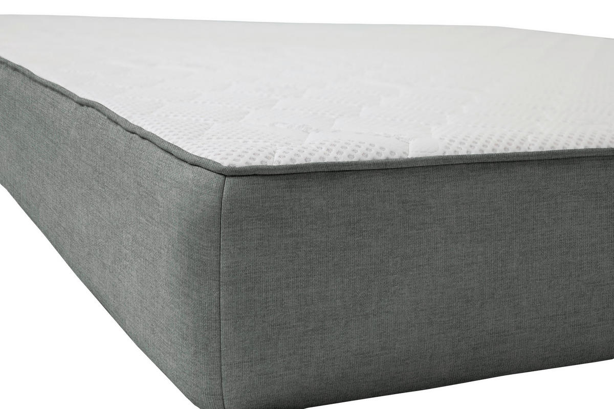 TASCHENFEDERKERNMATRATZE 180/200 cm Höhe ca. 25 cm  - Weiß/Grau, Trend, Textil (180/200cm) - Esposa