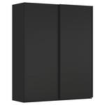 SCHWEBETÜRENSCHRANK  in Schwarz  - Schwarz, KONVENTIONELL, Holzwerkstoff/Metall (201/223/68cm) - Novel