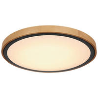 LED-DECKENLEUCHTE 43,7/11 cm   - Eiche dunkel/Opal, Design, Holz/Kunststoff (43,7/11cm) - Novel