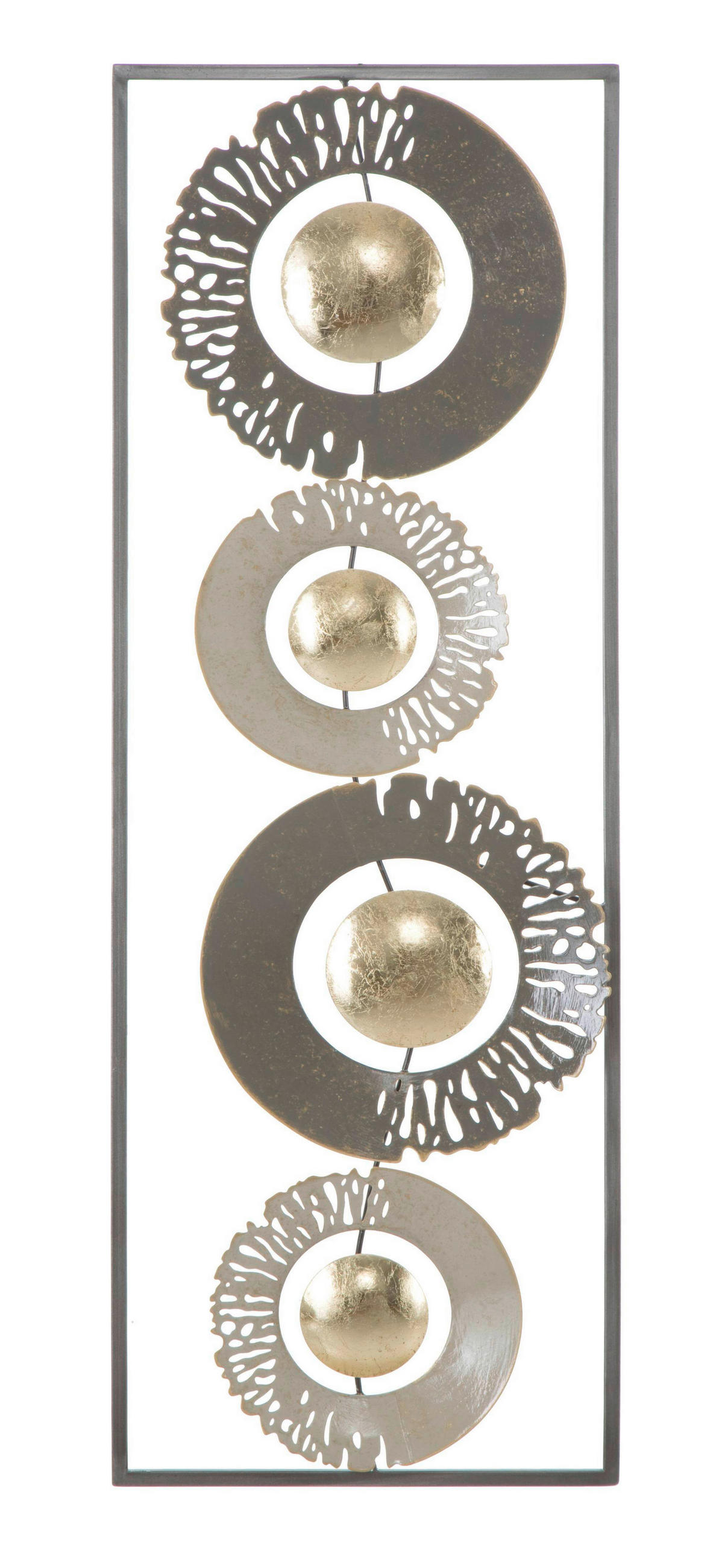 WANDDEKO  31/89.5/3 cm   - Chromfarben/Goldfarben, Basics, Metall (31/89.5/3cm)