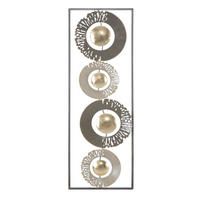 WANDDEKO  31/89.5/3 cm   - Chromfarben/Goldfarben, Basics, Metall (31/89.5/3cm)