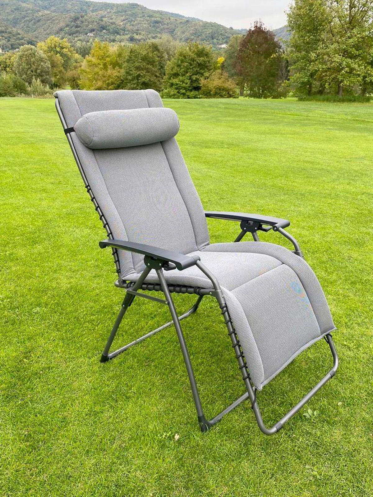 GARTEN-RELAXSESSEL 73/111/55 cm  - Anthrazit/Grau, KONVENTIONELL, Kunststoff/Textil (73/111/55cm)