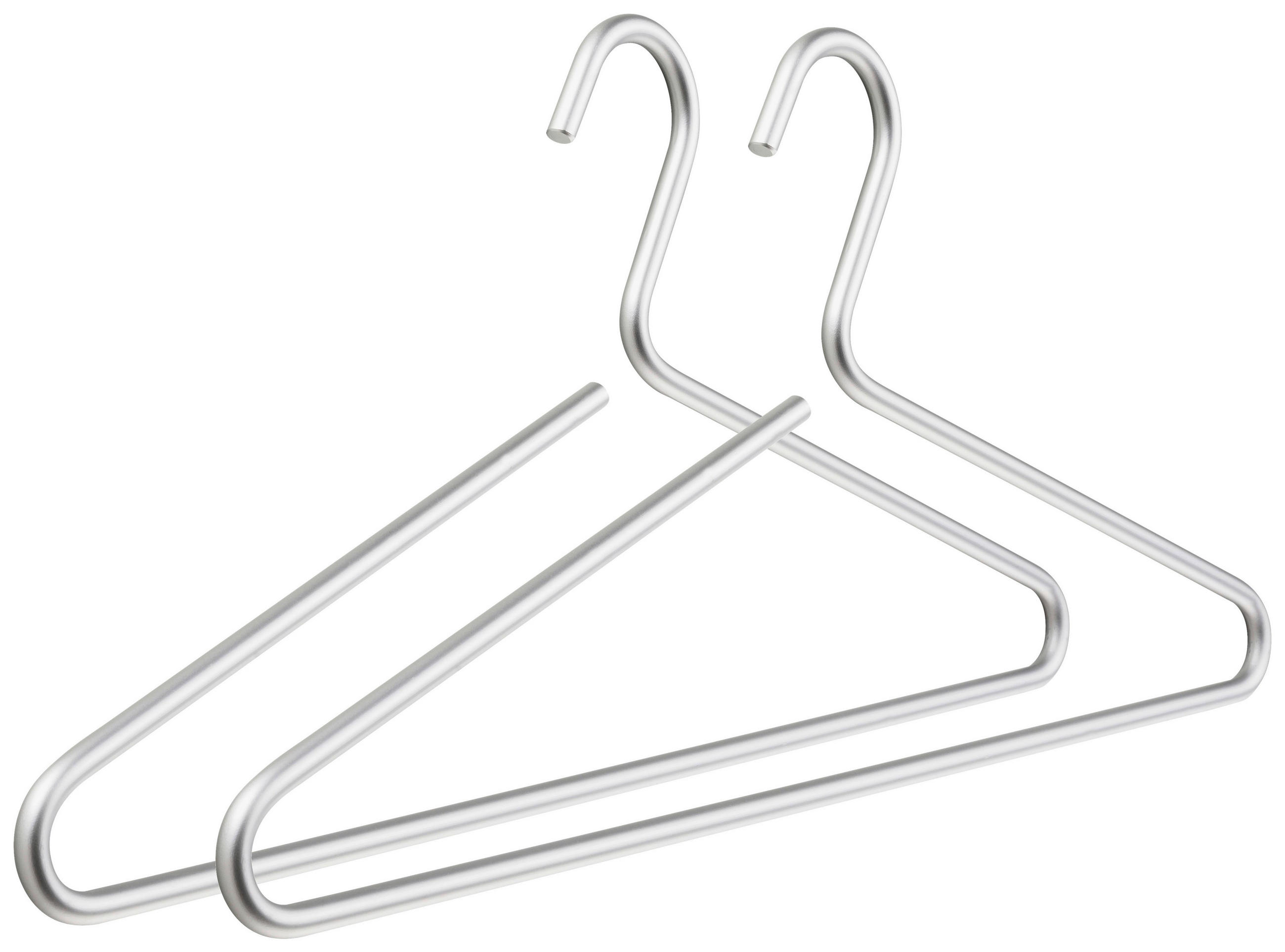 KLEIDERBÜGELSET 2-TEILIG 42 cm Metall  - Silberfarben, Basics, Metall (42cm)