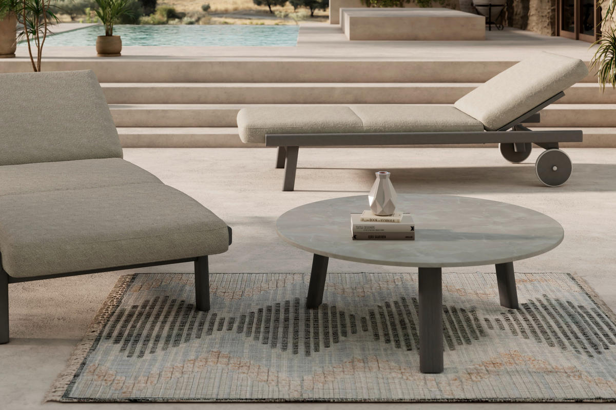 LOUNGETISCH 95/95/34 cm Holz, Kunststoff  - Hellgrau/Graphitfarben, ROMANTIK / LANDHAUS, Holz/Kunststoff (95/95/34cm) - Dieter Knoll