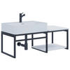 WASCHTISCHKOMBI 100 cm  - Weiss/Schwarz, Modern, Keramik/Holzwerkstoff (100cm) - MID.YOU