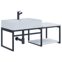 WASCHTISCHKOMBI 100 cm  - Weiss/Schwarz, Modern, Keramik/Holzwerkstoff (100cm) - MID.YOU
