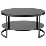 COUCHTISCH Klarglas 80/80/42 cm rund Schwarz  - Schwarz, Design, Glas/Metall (80/80/42cm) - Carryhome