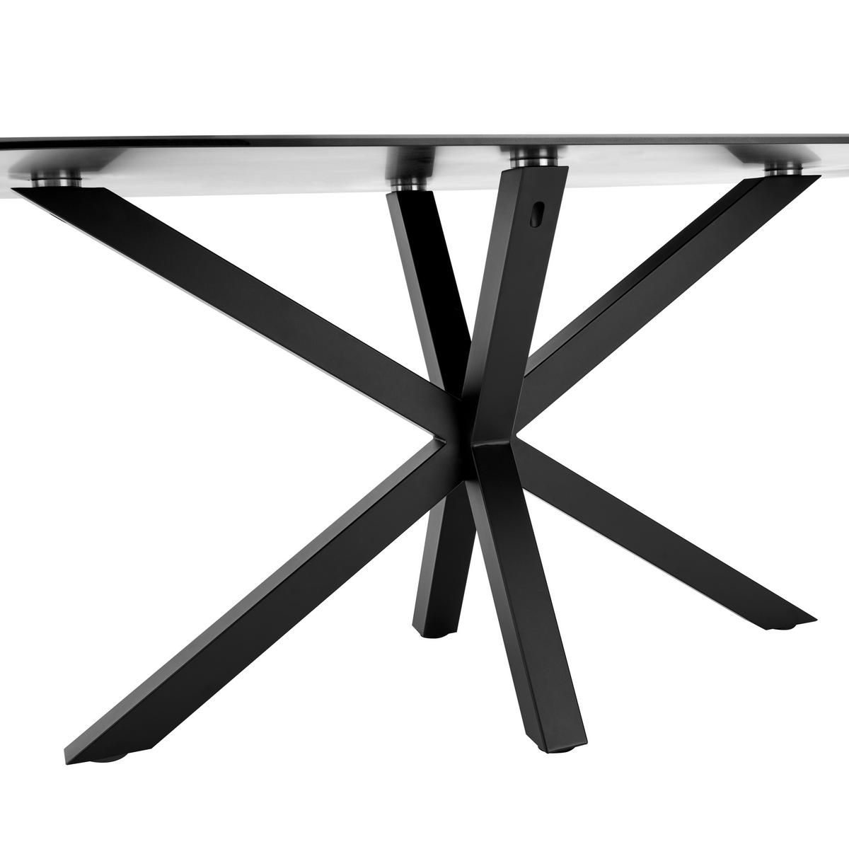 STOL ZA BLAGOVAONICU  crna, tamno siva  metal, keramika      - tamno siva/crna, Moderno, metal/keramika (180/90/75cm) - Livetastic