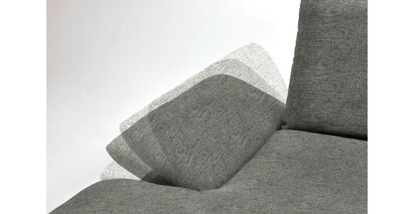 ECKSOFA in Flachgewebe Grau 159/314 cm - Schwarz/Grau, Design, Holz/Textil (159/314cm) - Dieter Knoll