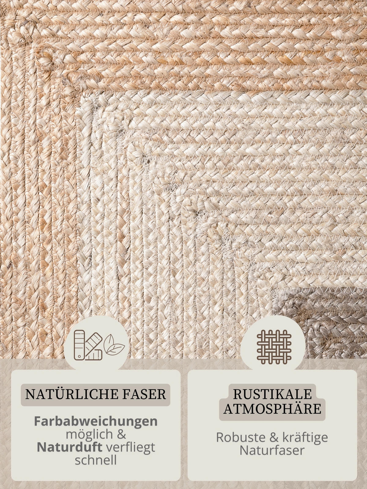 JUTETEPPICH 160/230 cm Juno Multicolor, Goldbraun rechteckig  - Goldbraun/Multicolor, Natur, Textil (160/230cm) - Hanse Home