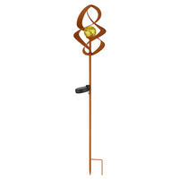 SVJETILJKA SOLARNA  - boje hrđe, Basics, staklo/metal (14,5/90cm) - Globo
