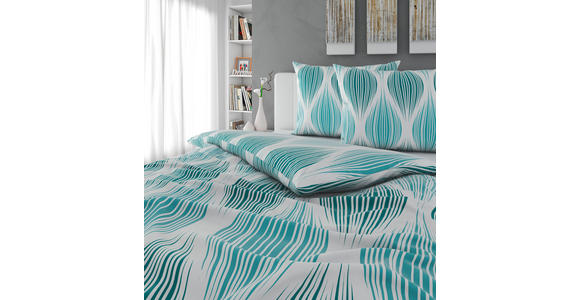 BETTWÄSCHE Satin 200/200 cm  - Blau, Textil (200/200cm) - Novel