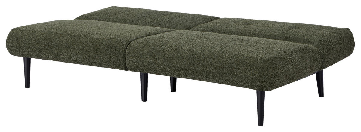 SCHLAFSOFA Webstoff Grün  - Schwarz/Grün, Design, Holz/Textil (184/80/87cm) - Carryhome