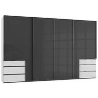 SCHWEBETÜRENSCHRANK in Grau, Weiss  - Chromfarben/Weiss, Modern, Holzwerkstoff (300/216/65cm) - MID.YOU