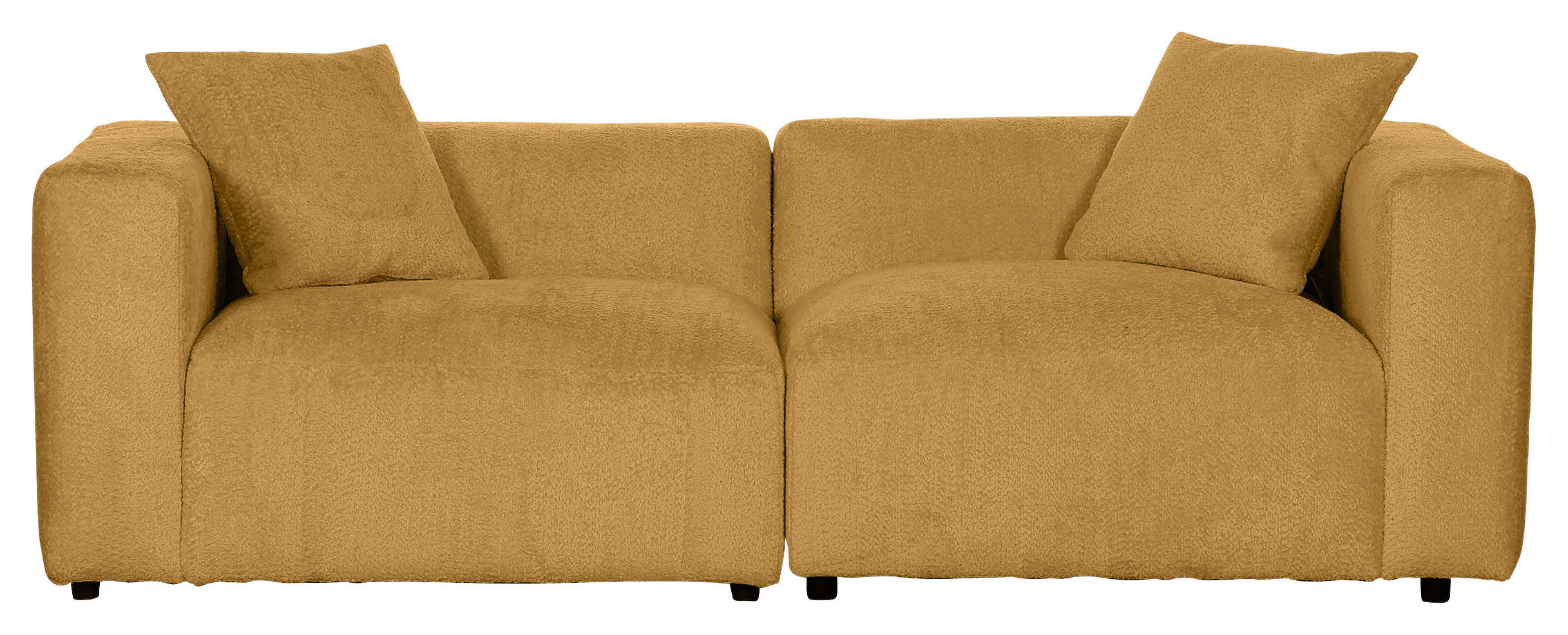 BIGSOFA Chenille Senfgelb  - Senfgelb/Schwarz, MODERN, Kunststoff/Textil (228/66/111cm) - Carryhome