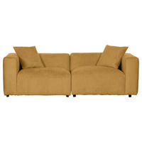 BIGSOFA Chenille Senfgelb  - Senfgelb/Schwarz, MODERN, Kunststoff/Textil (228/66/111cm) - Carryhome