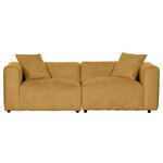 BIGSOFA Chenille Senfgelb  - Senfgelb/Schwarz, MODERN, Kunststoff/Textil (228/66/111cm) - Carryhome