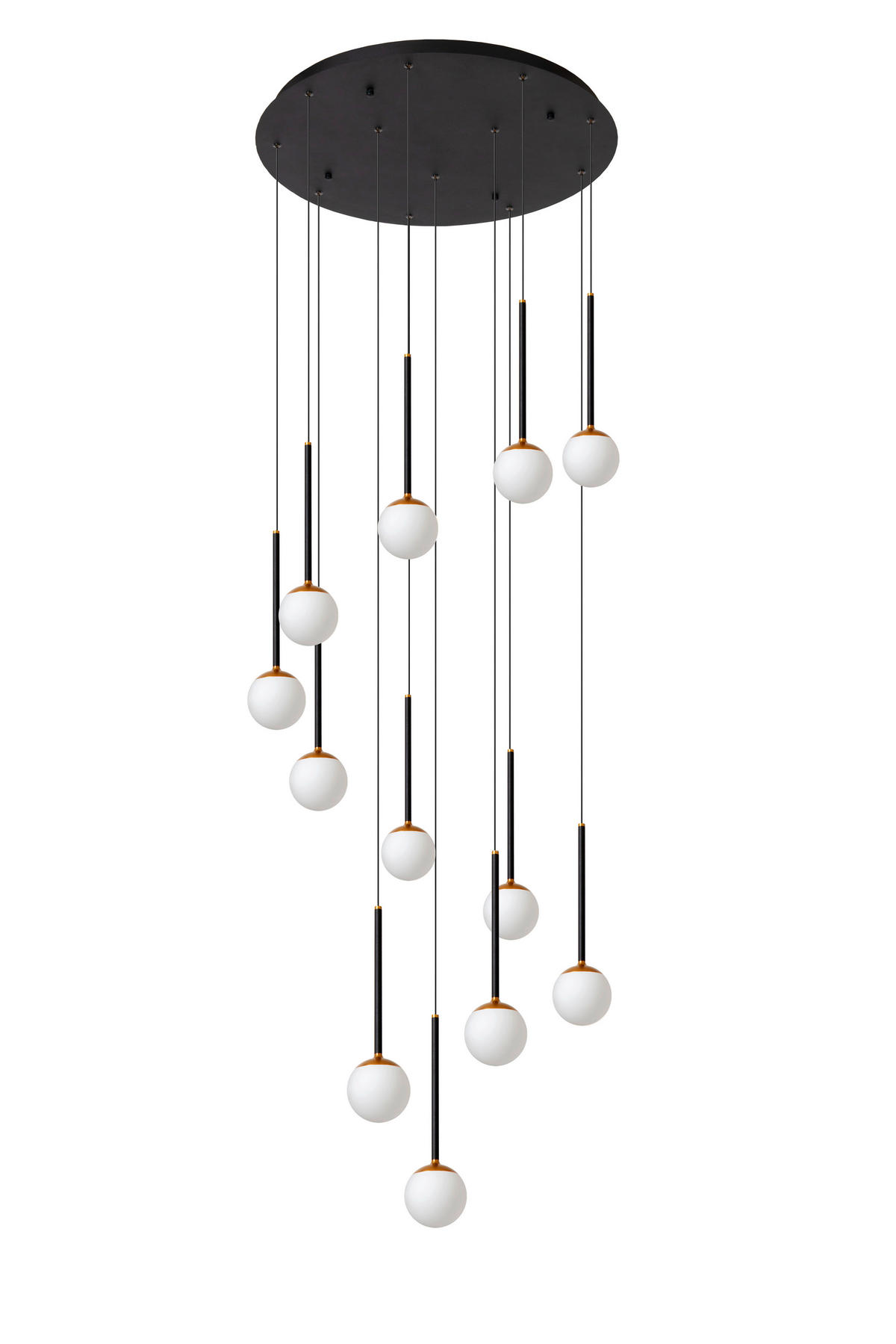 PENDELLEUCHTE CALINA 69.9/69.9/169.3 cm   - Schwarz, KONVENTIONELL, Kunststoff (69.9/69.9/169.3cm) - Lucide