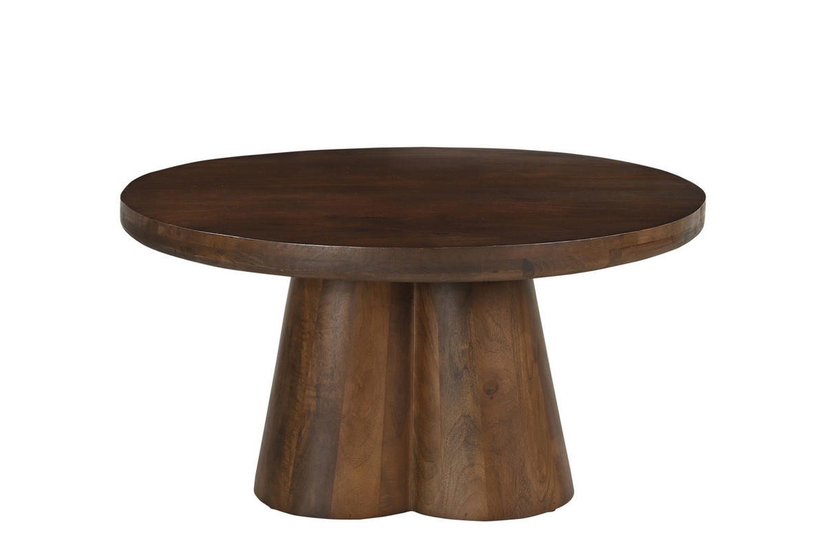 COUCHTISCH Mangoholz massiv rund Braun  - Braun, Design, Holz (80/40/80cm) - MID.YOU