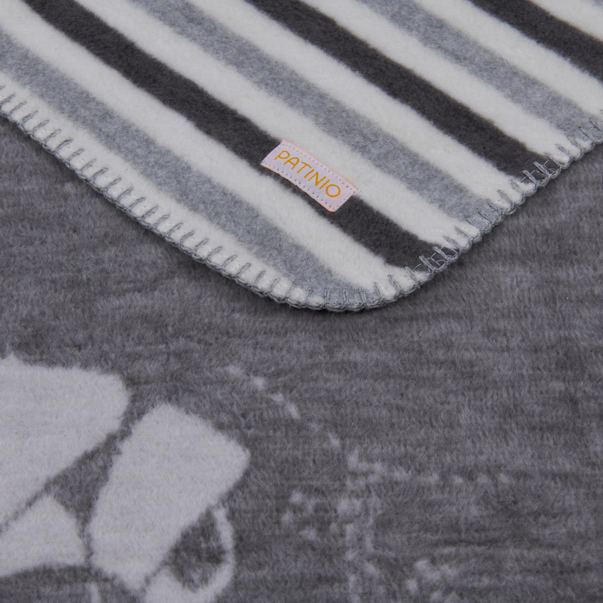 HEBKÁ DEKA - sivá/krémová, Basics, textil (75/100cm) - Patinio