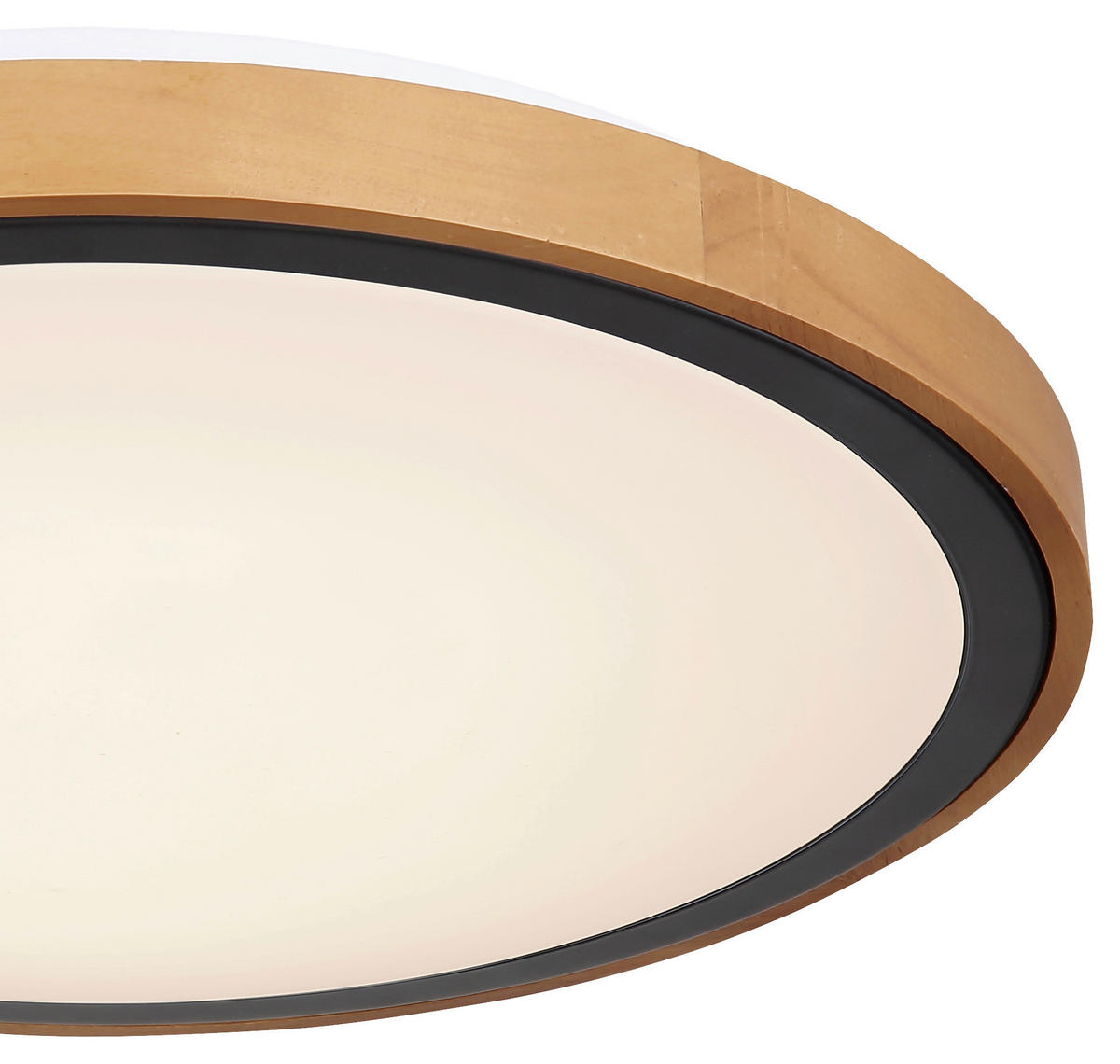 LED-DECKENLEUCHTE 43,7/11 cm   - Eiche dunkel/Opal, Design, Holz/Kunststoff (43,7/11cm) - Novel