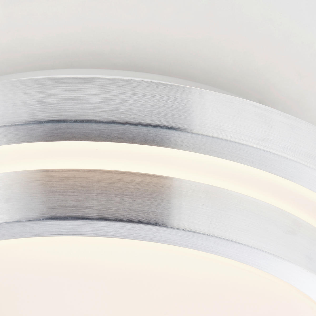 LED-DECKENLEUCHTE 41/12,5 cm   - Silberfarben/Weiß, KONVENTIONELL, Kunststoff/Metall (41/12,5cm) - Brilliant