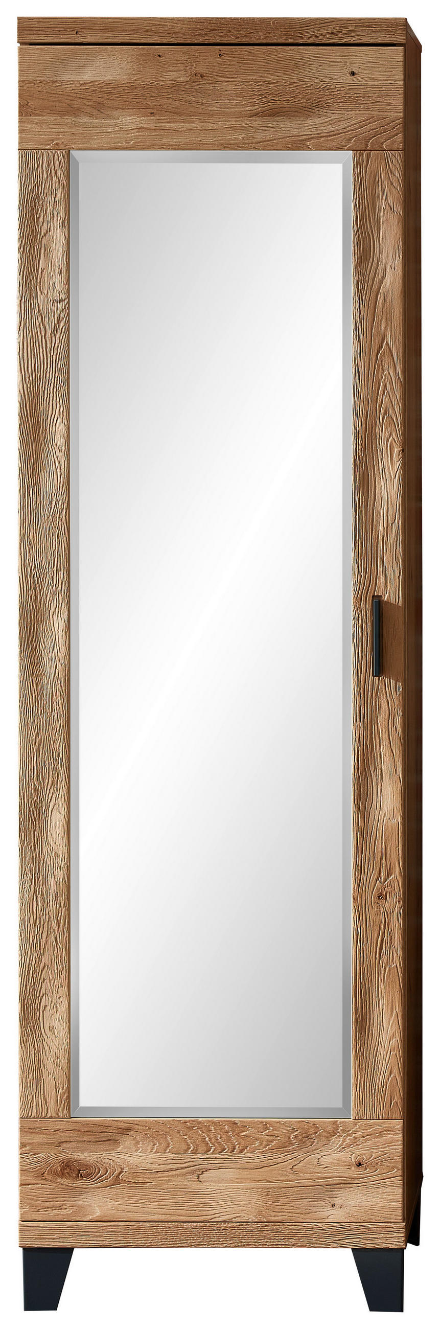 GARDEROBENSCHRANK 60/201/38 cm - Eichefarben/Dunkelgrau, Natur, Holz/Holzwerkstoff (60/201/38cm)
