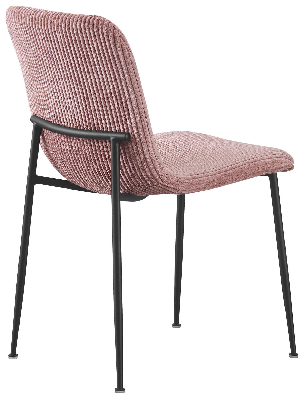 STUHL Cord Rosa  - Schwarz/Rosa, Design, Textil/Metall (43/83/56cm) - Xora
