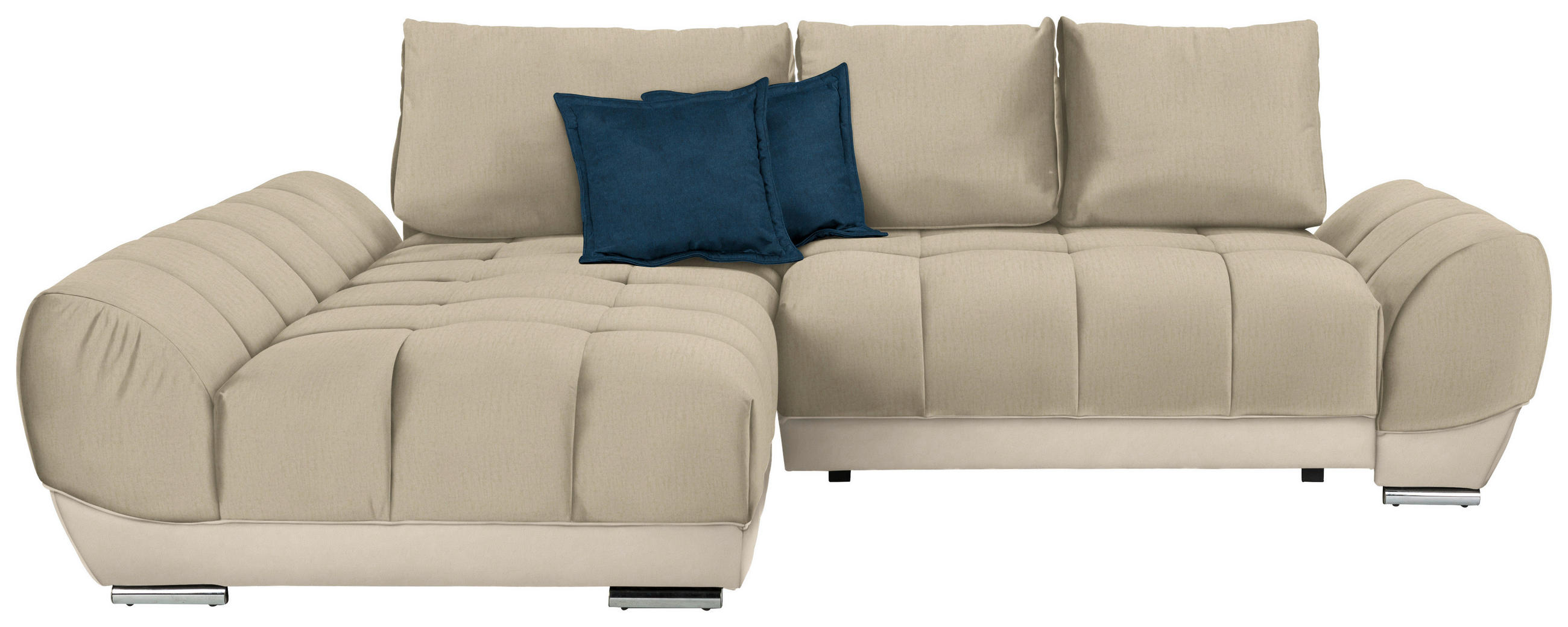 ECKSOFA Blau, Beige 