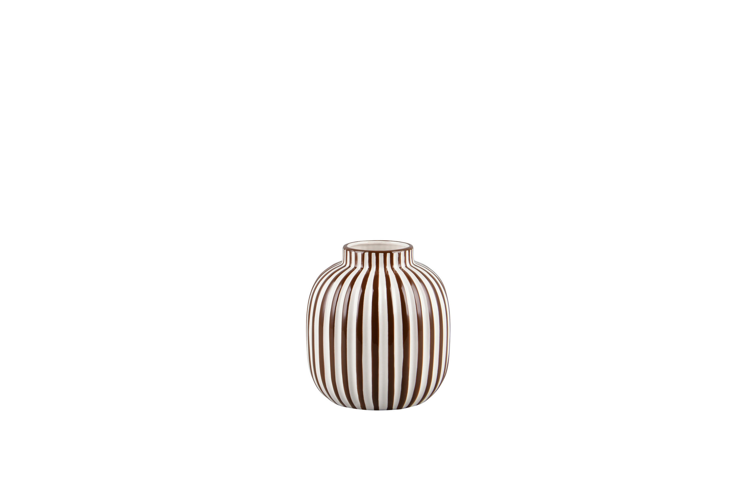 DEKOVASE  - Braun/Weiß, Basics, Keramik (19/19/20,7cm)