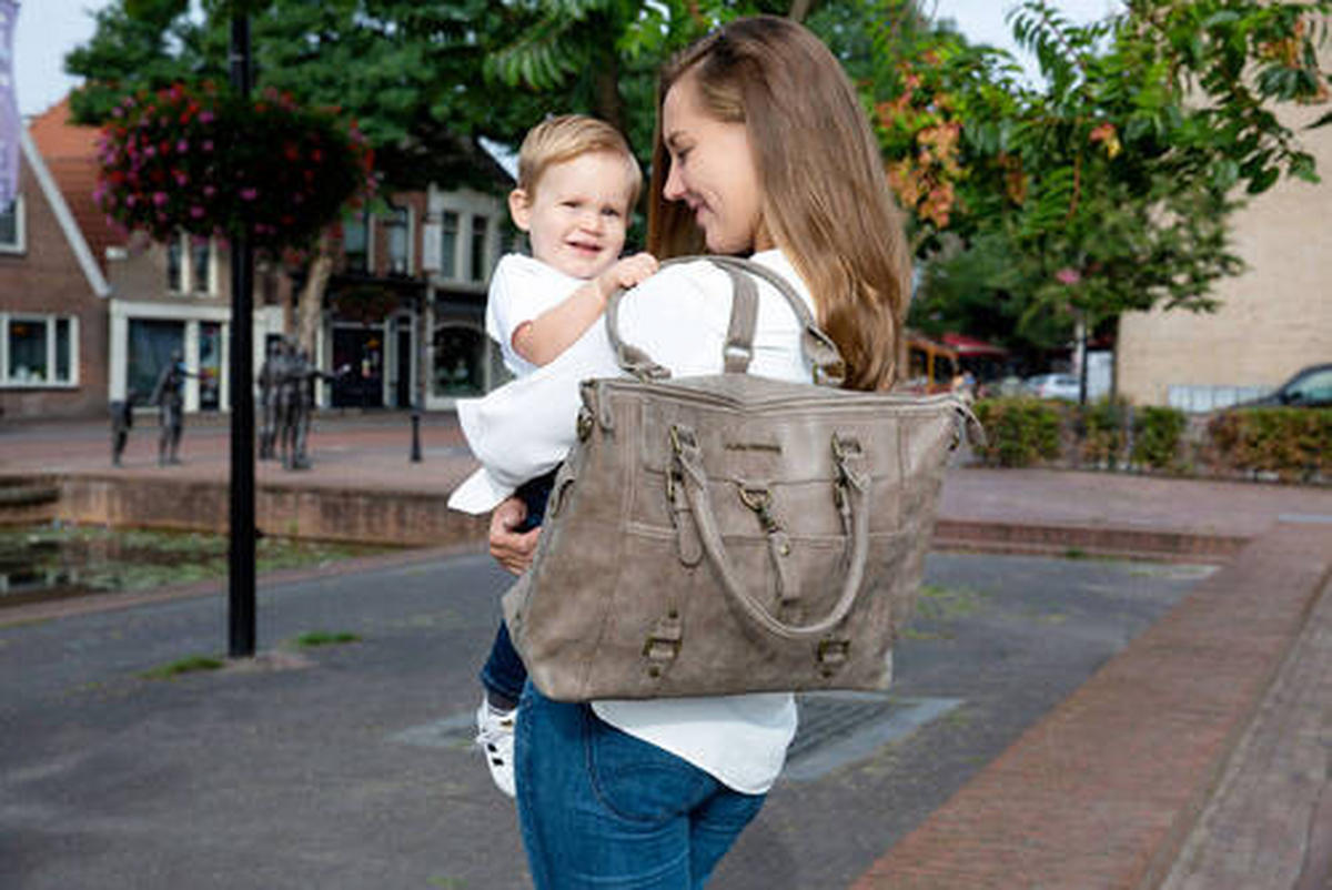 TORBA ZA PREVIJANJE  Little Company   - taupe, Trend, tekstil/plastika (45/17/32cm)