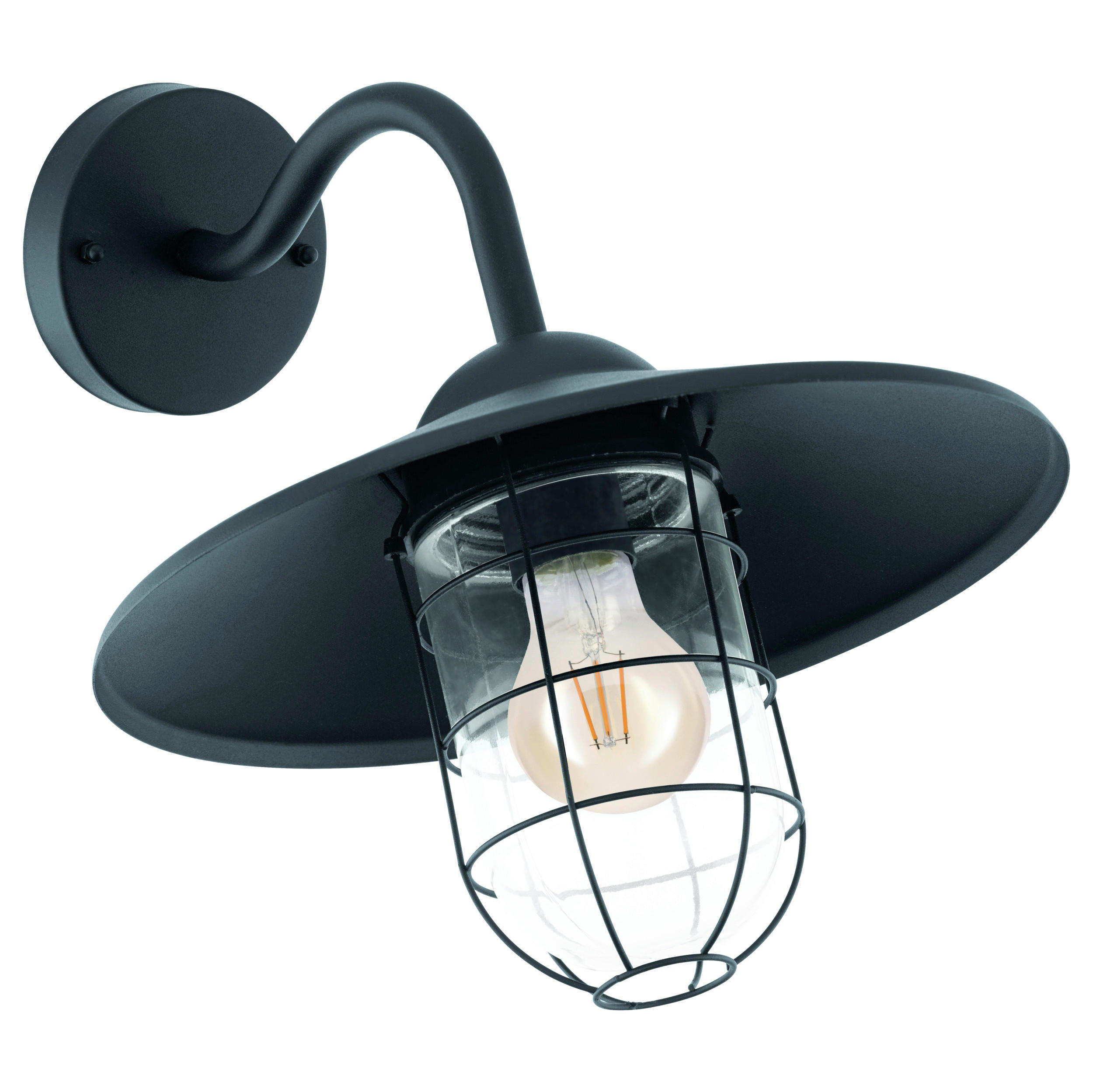 AUßENLEUCHTE  - Klar/Zinkfarben, Basics, Glas/Metall (30/25/38cm) - Eglo