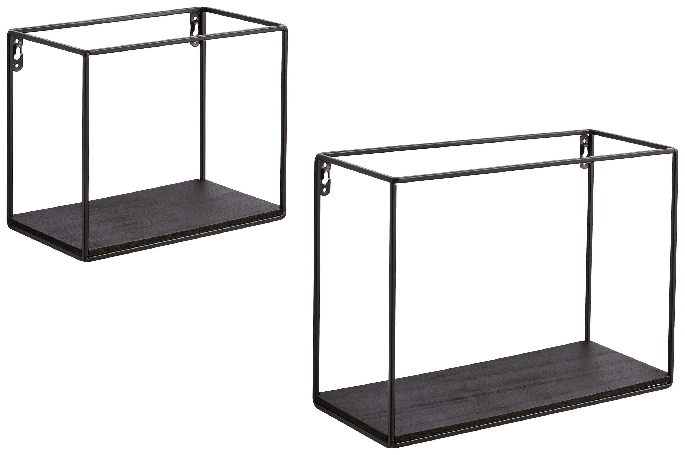 Landscape SADA NÁSTĚNNÝCH REGÁLŮ, černá