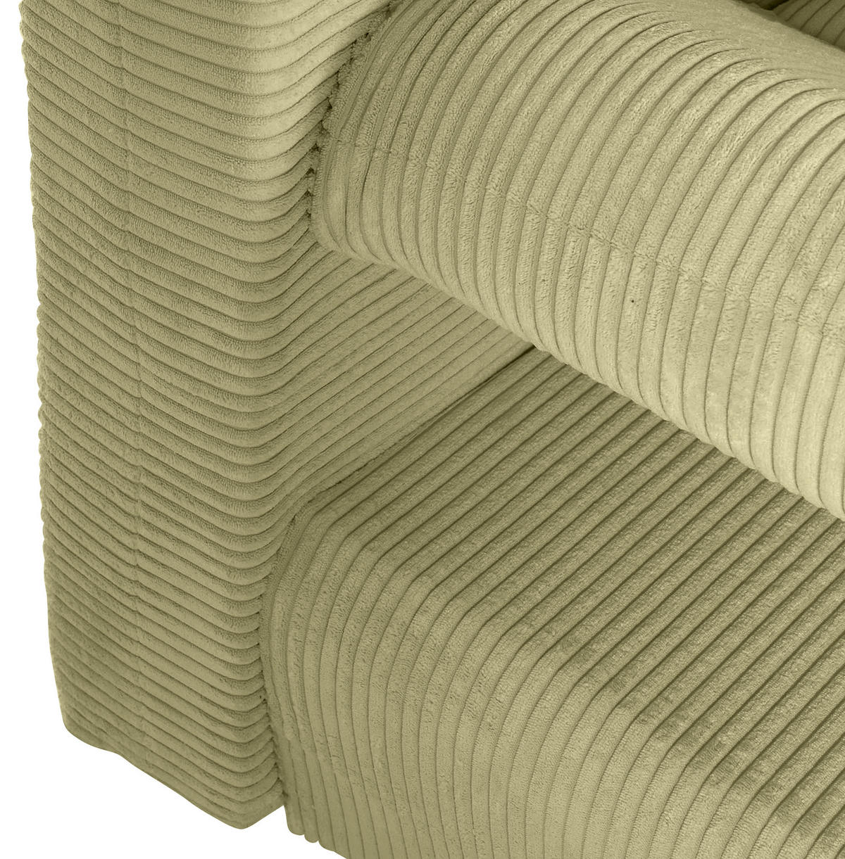 SCHLAFSOFA  mit Rücken echt, Liegefunktion Cord Hellgrün  - Naturfarben/Hellgrün, KONVENTIONELL, Holz/Textil (200/75/92cm) - home24