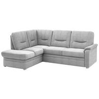 ECKSOFA Chenille Silberfarben  - Silberfarben/Schwarz, Konventionell, Kunststoff/Textil (185/235cm) - Beldomo Comfort