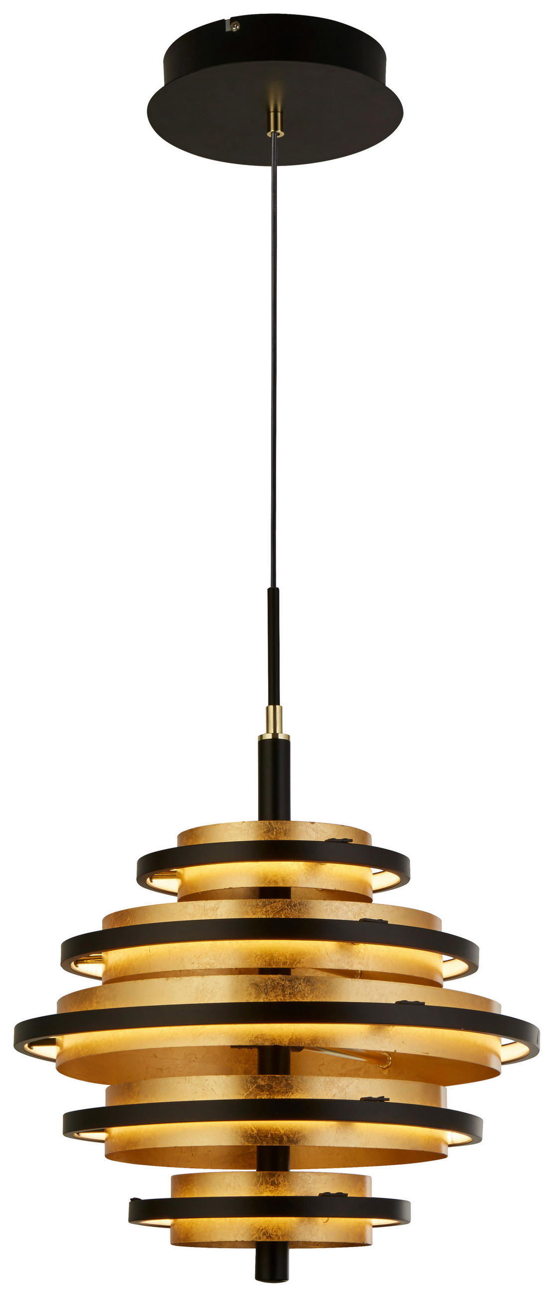 LED-PENDELLEUCHTE Hive 40/140 cm   - Messingfarben/Goldfarben, MODERN, Metall (40/140cm) - Searchlight