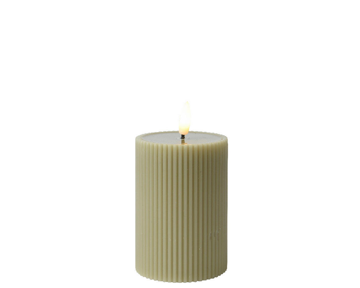 LED SVEĆA  zelena  - zelena, Osnovno, plastika/prirodni materijali (7/13cm) - Ambia Home