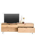 LOWBOARD Eichefarben  202,6/63/50 cm  - Eichefarben/Schwarz, Natur, Holz/Metall (202,6/63/50cm) - Cantus