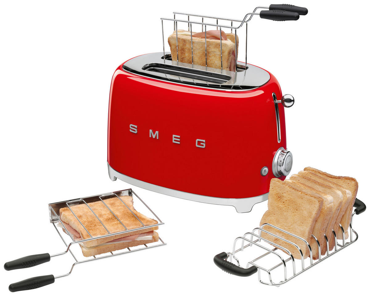 TOASTER  - Rot, Basics, Metall (31/19,5/20cm) - SMEG