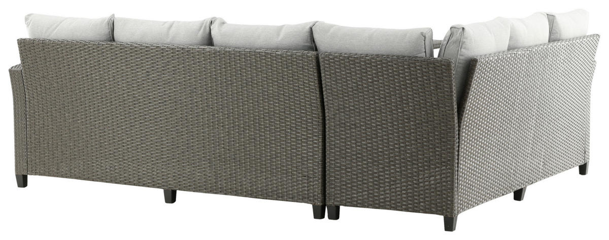 DINING-LOUNGESET 2-teilig  - Grau, KONVENTIONELL, Kunststoff - Gardenson