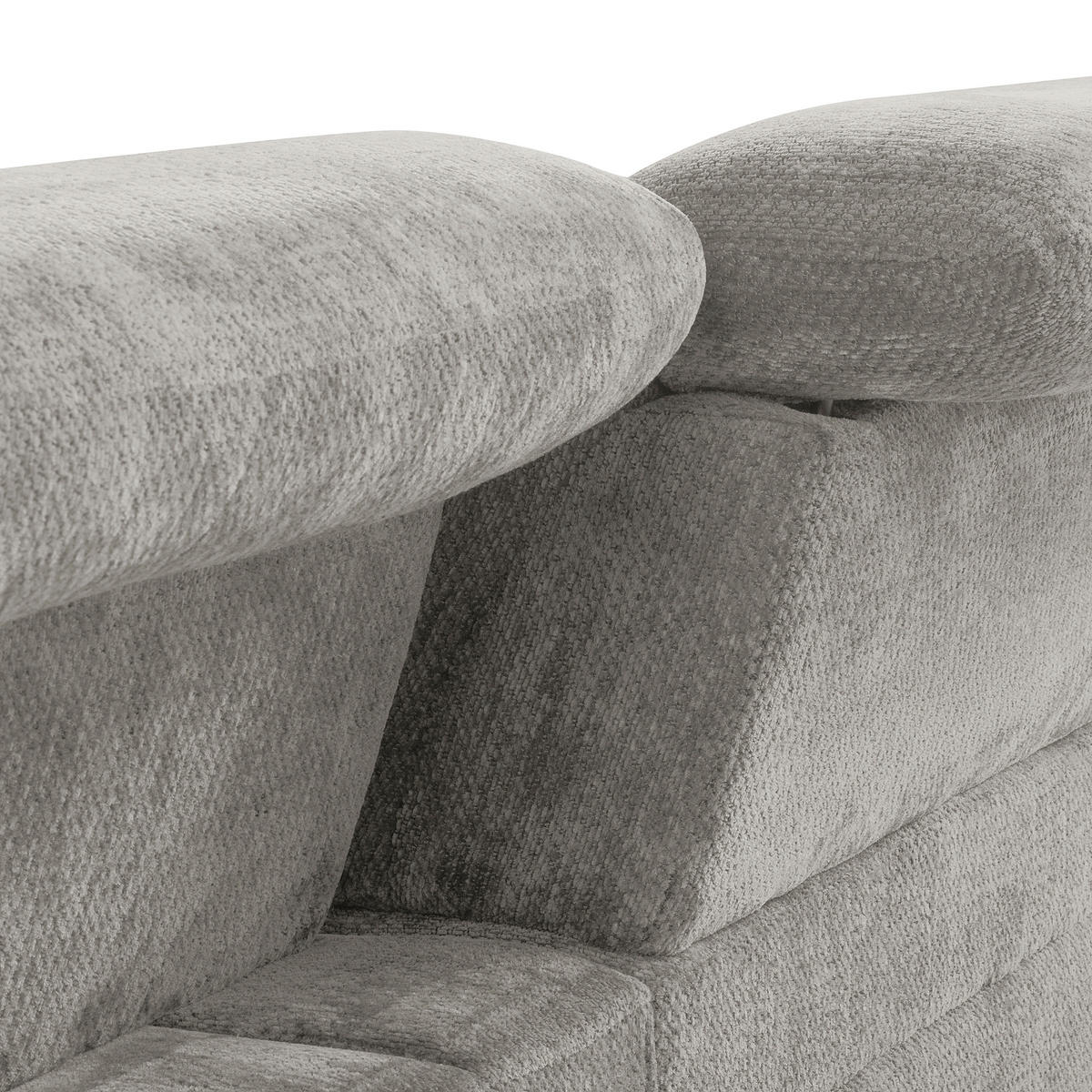 ECKSOFA  Webstoff Grau  - Schwarz/Grau, Design, Textil/Metall (195/268cm) - Livetastic