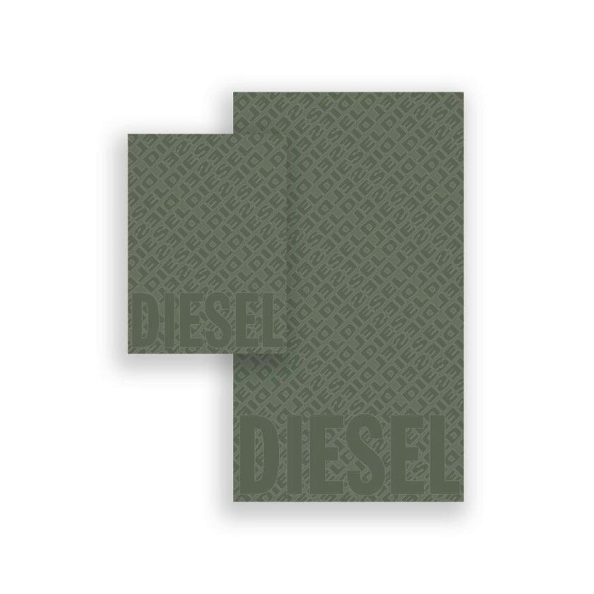 FROTTIERSET 3D LOGO Grün 2-teilig  - Grün, Basics, Textil - Diesel